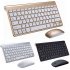 2 4G Wireless Keyboard Mouse Set Mini Multimedia Keyboard Mouse Combo Set for Notebook Laptop Mac Desktop PC  Silver gray