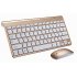 2 4G Wireless Keyboard Mouse Set Mini Multimedia Keyboard Mouse Combo Set for Notebook Laptop Mac Desktop PC  black