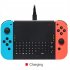 2 4G Wireless Keyboard for Nintendo Switch Joy Con Gamepad Keyboard black