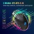 2 4G Wireless Mouse 3600 DPI Wireless Mouse Ergonomic Gaming Mouse RGB Lighting Type C Rechargeable For PC Laptop Computer T90RGB 3 mode charging  white