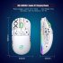 2 4G Wireless Mouse 3600 DPI Wireless Mouse Ergonomic Gaming Mouse RGB Lighting Type C Rechargeable For PC Laptop Computer T90RGB 3 mode charging  white