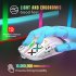 2 4G Wireless Mouse 3600 DPI Wireless Mouse Ergonomic Gaming Mouse RGB Lighting Type C Rechargeable For PC Laptop Computer T90RGB 3 mode charging  white
