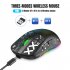 2 4G Wireless Mouse 3600 DPI Wireless Mouse Ergonomic Gaming Mouse RGB Lighting Type C Rechargeable For PC Laptop Computer T90RGB 3 mode charging  white