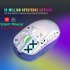 2 4G Wireless Mouse 3600 DPI Wireless Mouse Ergonomic Gaming Mouse RGB Lighting Type C Rechargeable For PC Laptop Computer T90RGB 3 mode charging  white