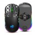 2 4G Wireless Mouse 3600 DPI Wireless Mouse Ergonomic Gaming Mouse RGB Lighting Type C Rechargeable For PC Laptop Computer T90RGB 3 mode charging  black