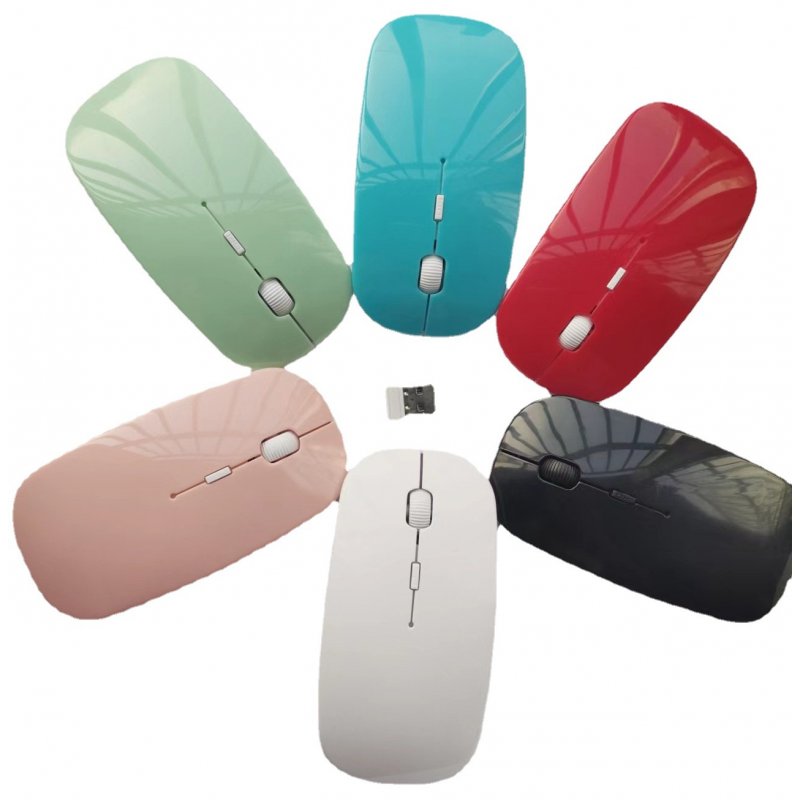 2.4G Wireless Mouse USB Receiver Ultra Slim for PC Laptop Gaming Optical Mouse green