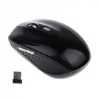 2 4GHZ Portable Wireless Mouse Cordless Optical Scroll Mouse for PC Laptop Black