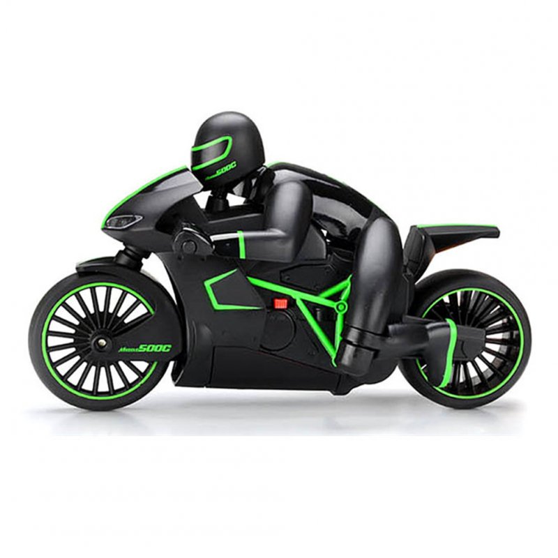 2.4GHz Mini Fashion RC Motorcycle With Cool Light High Speed RC Motorbike Model Remote Control Drift Motor Toys For Kids Birthday Gift green