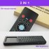 2 4GHz Mini Wireless Keyboard Air Remote Control Mouse Touchpad with Colorful Backlit for Android TV Box  HTPC  IPTV  PC black