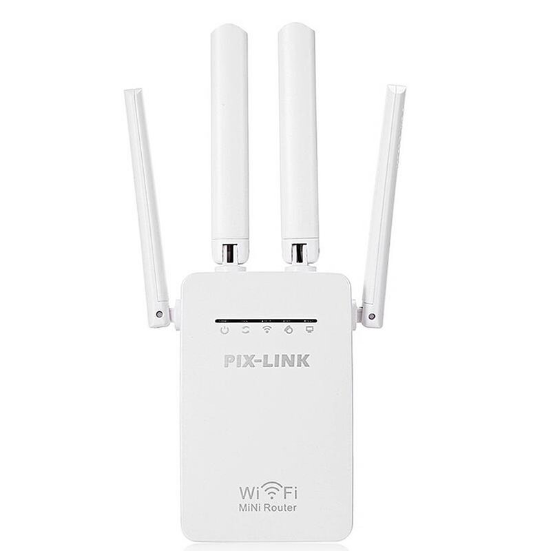 2.4GHz WiFi 300Mbps Wireless Router High Gain Antenna Repeater Enhancer Extender Home Network 802.11N RJ45 2 Long Distance Ports