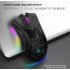 2 4GHz Wireless Mouse USB Rechargeable 1600DPI Adjustable Hollow Out Honeycomb RGB Optical Mouse Gamer Mice blue