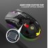 2 4GHz Wireless Mouse USB Rechargeable 1600DPI Adjustable Hollow Out Honeycomb RGB Optical Mouse Gamer Mice black