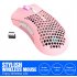 2 4GHz Wireless Mouse USB Rechargeable 1600DPI Adjustable Hollow Out Honeycomb RGB Optical Mouse Gamer Mice Pink