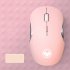 2 4GHz Wireless Mute Mouse 4 Keys 1600dpi 3 Levels Dpi Rechargeable Mouse Controller For Office Computer Notebook pink