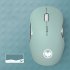2 4GHz Wireless Mute Mouse 4 Keys 1600dpi 3 Levels Dpi Rechargeable Mouse Controller For Office Computer Notebook Mint Green