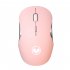 2 4GHz Wireless Mute Mouse 4 Keys 1600dpi 3 Levels Dpi Rechargeable Mouse Controller For Office Computer Notebook pink