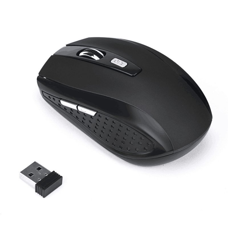 2.4GHz Wireless Optical Mouse Mice & USB Receiver for PC Laptop Computer black
