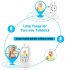 2 4Ghz wireless baby monitor with temperature sensor brings you views of your child as they sleep and lets you soothe them with lullabies if they wake