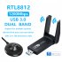 2 4g 5g 1200mbps Wifi Booster Usb Wireless Network Card Dongle Antenna Signal Amplification 1200m Dual Band Routing Relay Wifi Adapter black