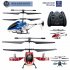 2 4g Alloy Remote  Control  Vehicle Four Electric Fixed Height Remote Control Helicopter Aircraft 571 red