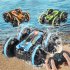 2 4g Amphibious Double sided Stunt Remote Control Car 360 degree Rotation Charging Electric Vehicle Model Toy Children Gifts Orange