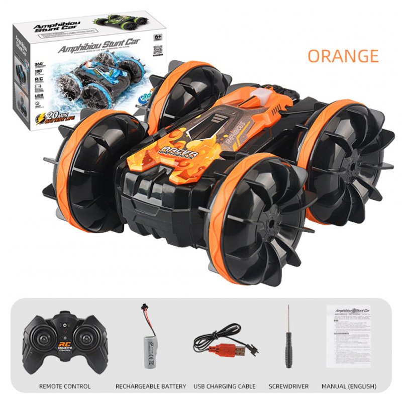 2.6g Amphibious Stunt RC Car Double-sided Charging Electric Vehicle Model Toy