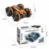 2 4g Amphibious Double sided Stunt Remote Control Car 360 degree Rotation Charging Electric Vehicle Model Toy Children Gifts Orange