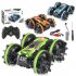 2 4g Amphibious Double sided Stunt Remote Control Car 360 degree Rotation Charging Electric Vehicle Model Toy Children Gifts Orange