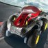 2 4g Amphibious RC Car 6ch Electric Remote Control Off Road Vehicle Deformation Yacht with Pneumatic Tires Red