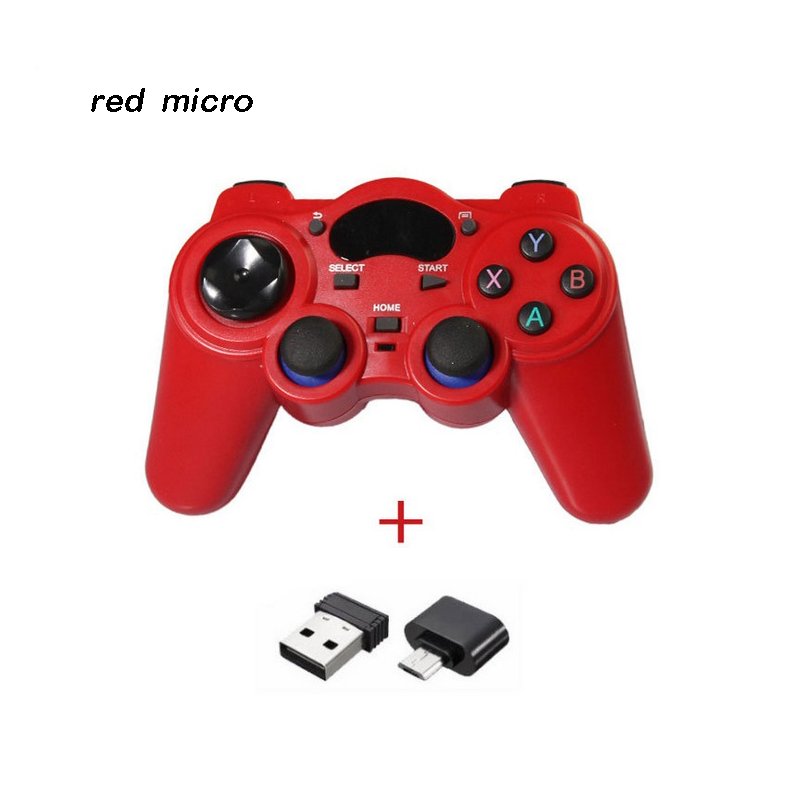 2.4g Android Gamepad Wireless Gamepad Joystick Game Controller Joypad Red micro interface