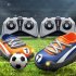 2 4g Football Remote Control Car World Cup Football Shoes High Speed Drift Stunt Car with Cool Light for Kids Blue