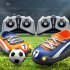 2 4g Football Remote Control Car World Cup Football Shoes High Speed Drift Stunt Car with Cool Light for Kids Orange