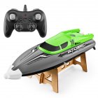 2.4g High Speed Remote Control Boat Water Circulation Cooling Capsize Reset Pulling Fishing Net Water Racing Speed Boat Green