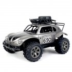 2.4g High-speed Off-road Remote Control Car Toy Rechargeable Classic Car Model Toy Birthday Gifts For Boys Without headlights - silver 1:18