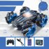 2 4g RC Car Double sided Rolling Off road Vehicle Wireless Stunt Drift Electric Car Toy Blue with music light