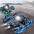 2 4g RC Car Double sided Rolling Off road Vehicle Wireless Stunt Drift Electric Car Toy Blue with music light
