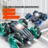 2 4g RC Car Double sided Rolling Off road Vehicle Wireless Stunt Drift Electric Car Toy Blue with music light