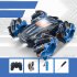 2 4g RC Car Double sided Rolling Off road Vehicle Wireless Stunt Drift Electric Car Toy Blue with music light