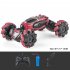 2 4g RC Car Twist Stunt Car Gesture Sensor Voice Control Drift Vehicle Toys with Light Music Single Control Blue