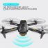 2 4g Rc Drone Rechargeable Mini Folding Quadcopter 4 Channels CS12 Hd 4k Dual Camera Remote Control Drone With Bag Grey Dual Camera 1 Battery