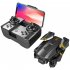 2 4g Rc Drone Rechargeable Mini Folding Quadcopter 4 Channels CS12 Hd 4k Dual Camera Remote Control Drone With Bag Grey Dual Camera 1 Battery