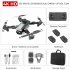 2 4g Remote Contrl Drone HD Aerial Photography Optical Flow Esc Drone Black 3 Batteries