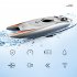 2 4g Remote Control Boat High Speed Yacht Children Racing Boat Water Toys For Children Birthday Gifts silver grey