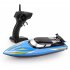 2 4g Remote Control Boat Children Long Battery Life High speed Speedboat with Light Blue