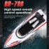2 4g Remote Control Boat Children Long Battery Life High speed Speedboat with Light Blue