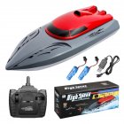 2.4g Remote Control High-speed Boat Rechargeable Long Battery Life Speedboat Children Racing Rc Boat Summer Water Toys Red 2 batteries