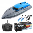 2.4g Remote Control High-speed Boat Rechargeable Long Battery Life Speedboat Children Racing Rc Boat Summer Water Toys Blue 2 batteries