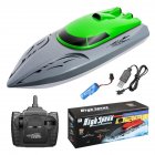 2.4g Remote Control High-speed Boat Rechargeable Long Battery Life Speedboat Children Racing Rc Boat Summer Water Toys Green 1 battery