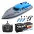 2 4g Remote Control High speed Boat Rechargeable Long Battery Life Speedboat Children Racing Rc Boat Summer Water Toys Blue 3 batteries