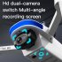 2 4g Remote Control Mini Drone Brushless HD Aerial Photography Folding Quadcopter Aircraft Toys 4k Camera Silver White